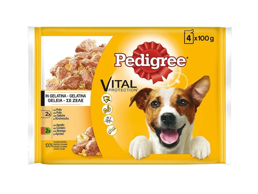 Perros Pedigree | Pedigree Comida H Meda Para Perros En Gelatina Sabores Pollo Y Cordero