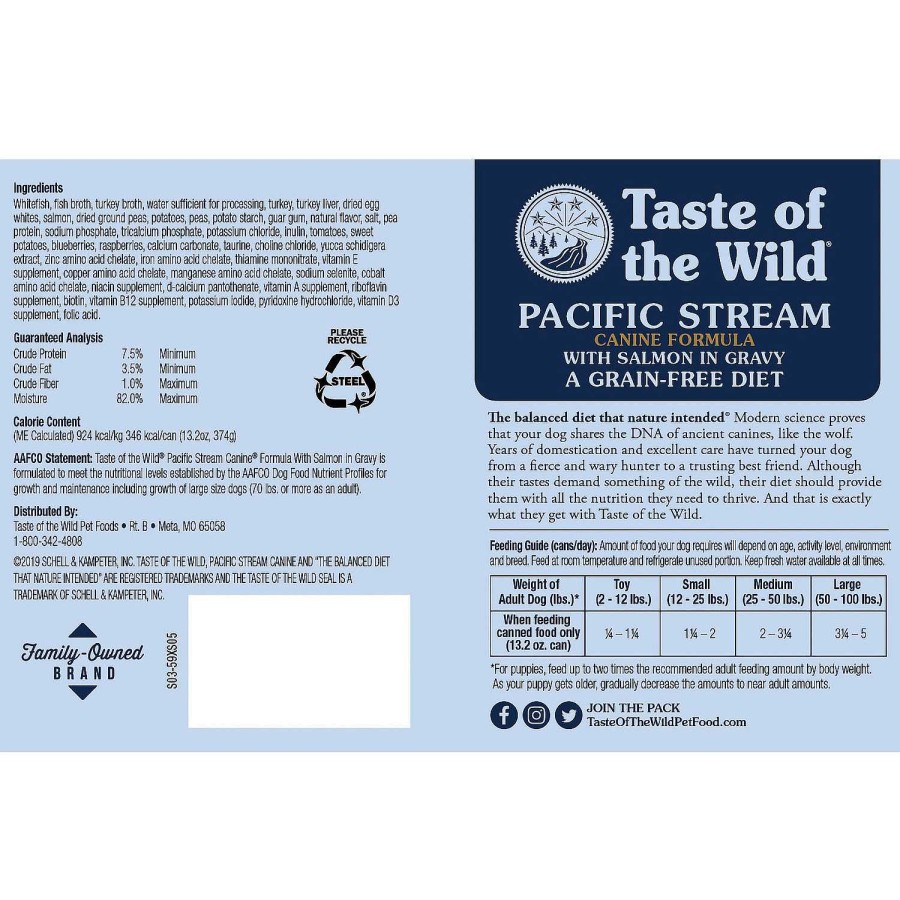 Perros Taste of the Wild | Taste Of The Wild Pacific Stream Grain Free Salm N Alimento H Medo Para Perro