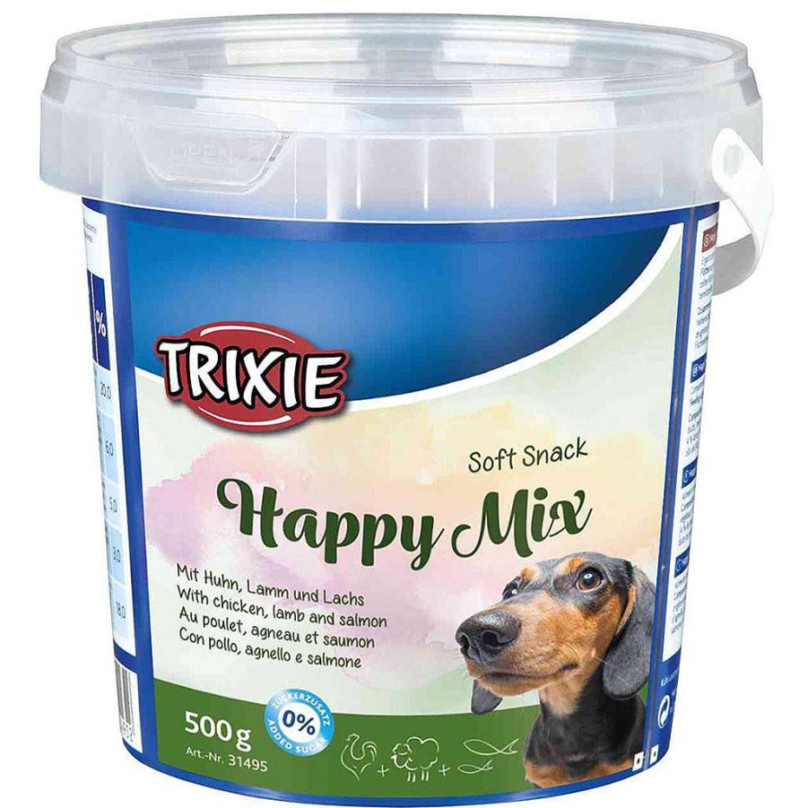 Perros Trixie | Bote Soft Snack Happy Mix Con Pollo, Cordero Y Salm N.