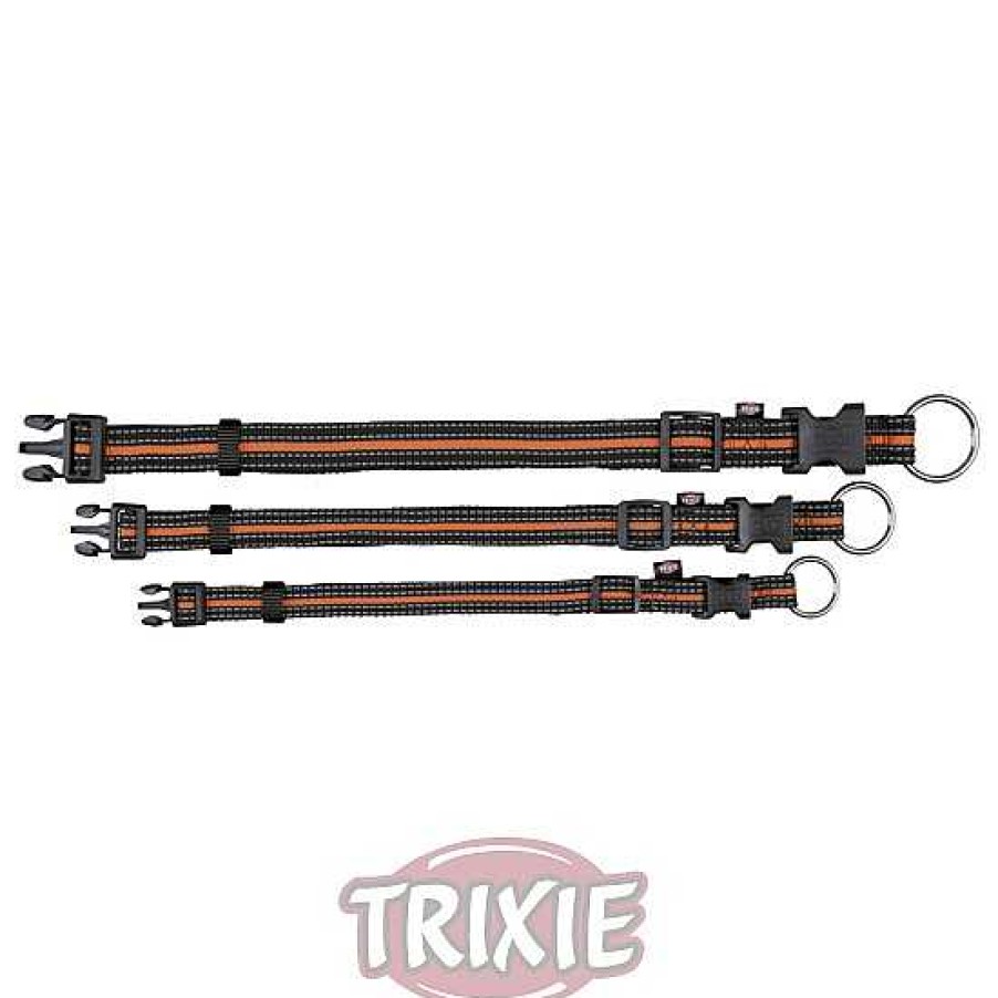 Perros Trixie | Collar Fusion, M-L, 35-55 Cm,20 Mm, Negro/Naranja