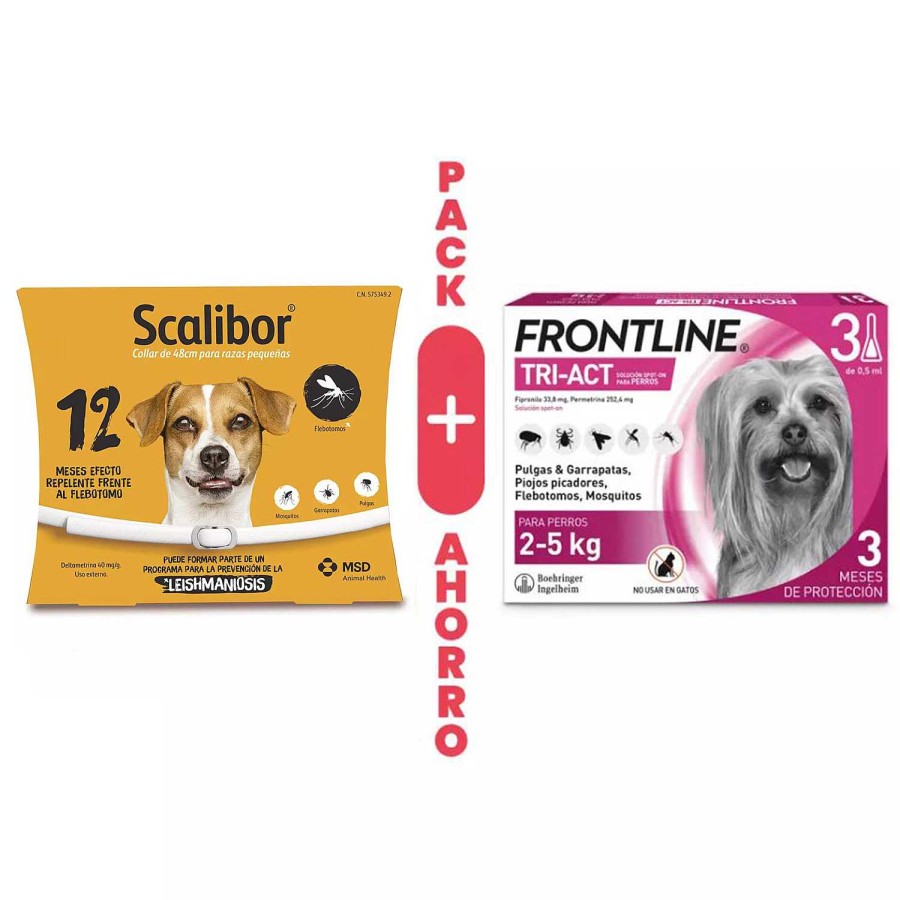 Perros Boehringer | Pack Scalibor S/M + Frontline De 2 A 5 Kg