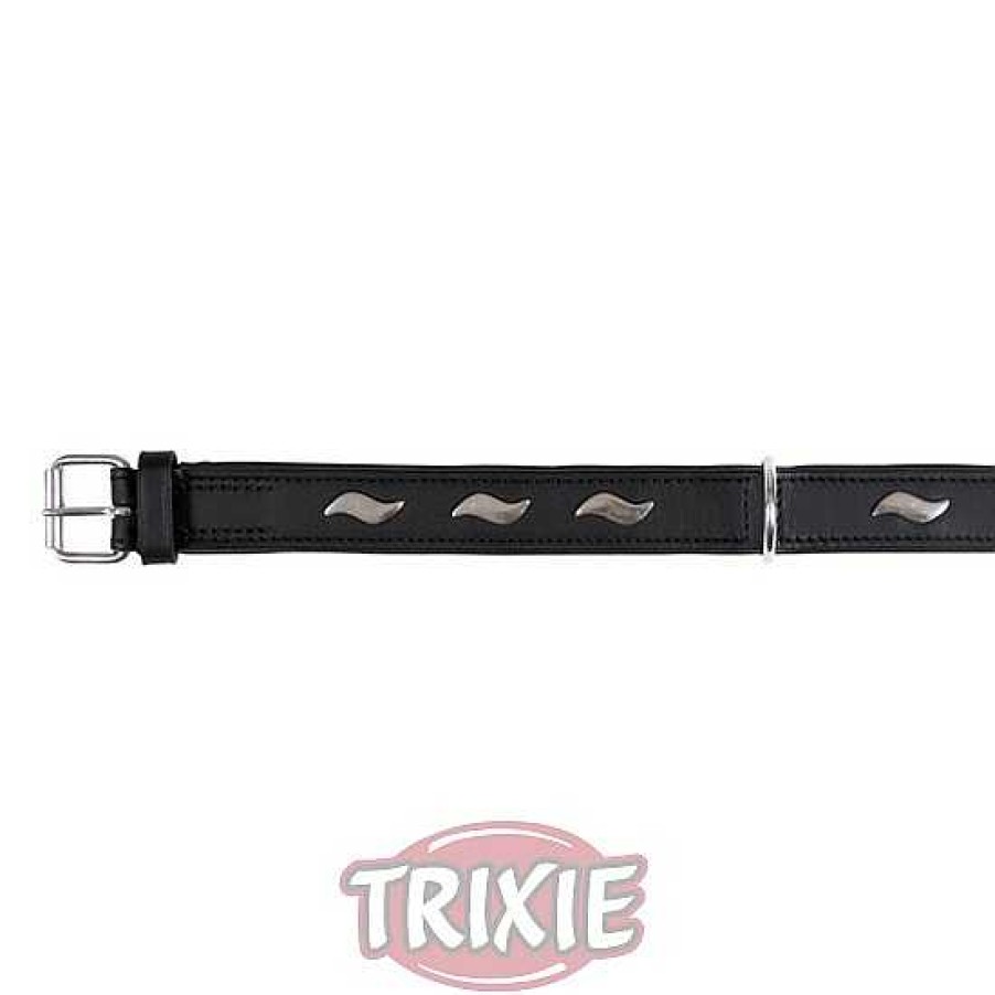 Perros Trixie | Collar Active Remaches, M, 34-40 Cm,22 Mm, Negro