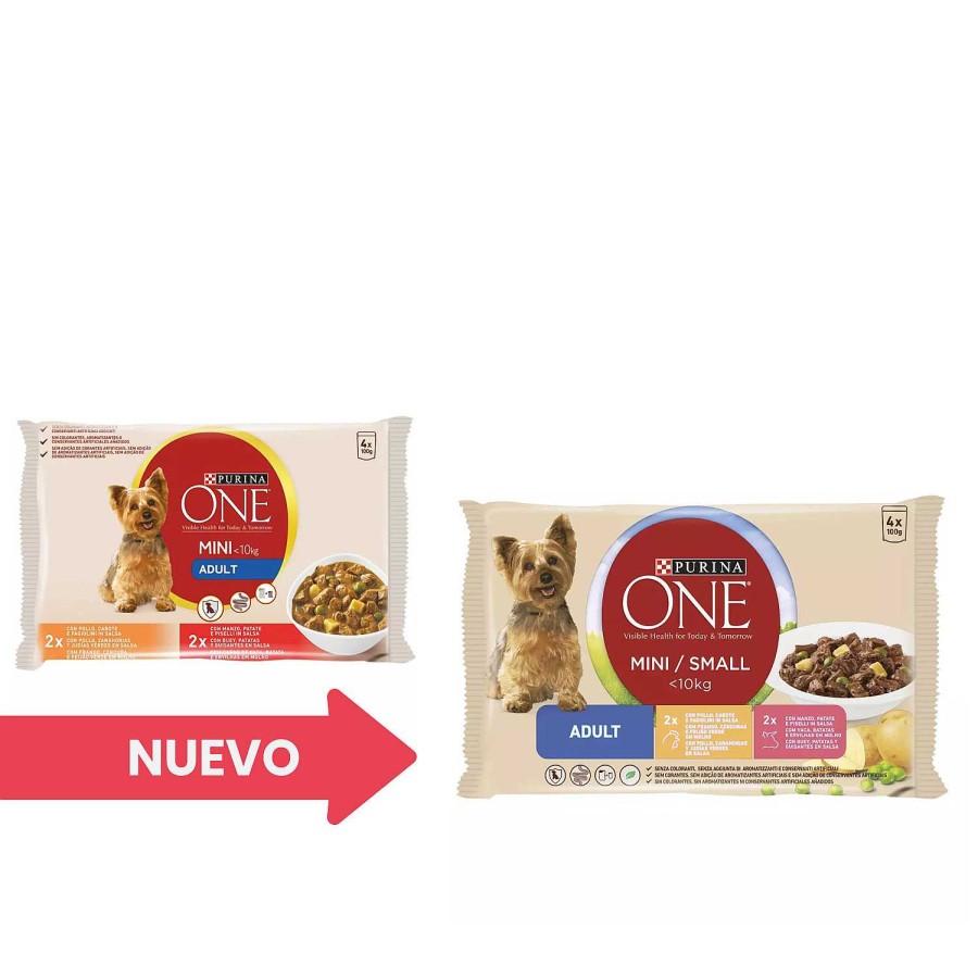 Perros Purina One | Purina One Mini Adulto Pollo Y Buey En Salsa