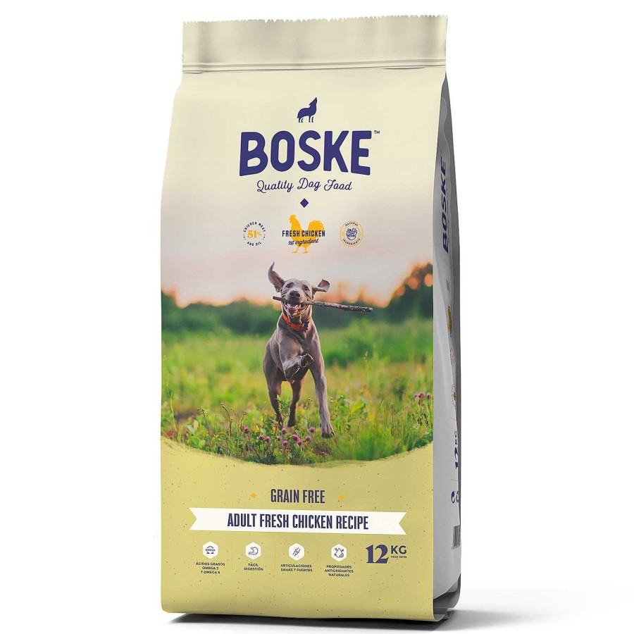 Perros Boske | Boske Adult Grain Free Pollo Pienso Natural Para Perro