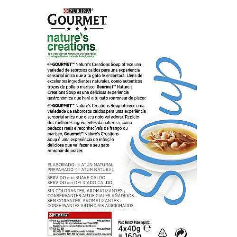 Gatos Gourmet | Purina Gourmet Nature'S Creations Soup At N Natural Servido Con Gambas Y At N Natural Y Anchoas