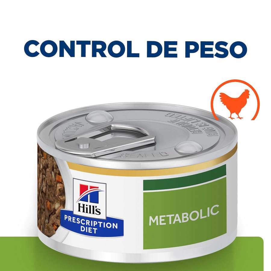 Gatos Hill´s | Hill'S Prescription Diet Metabolic Alimento H Medo Estofado Para Gatos Con Pollo Y Verduras A Adidas - Lata