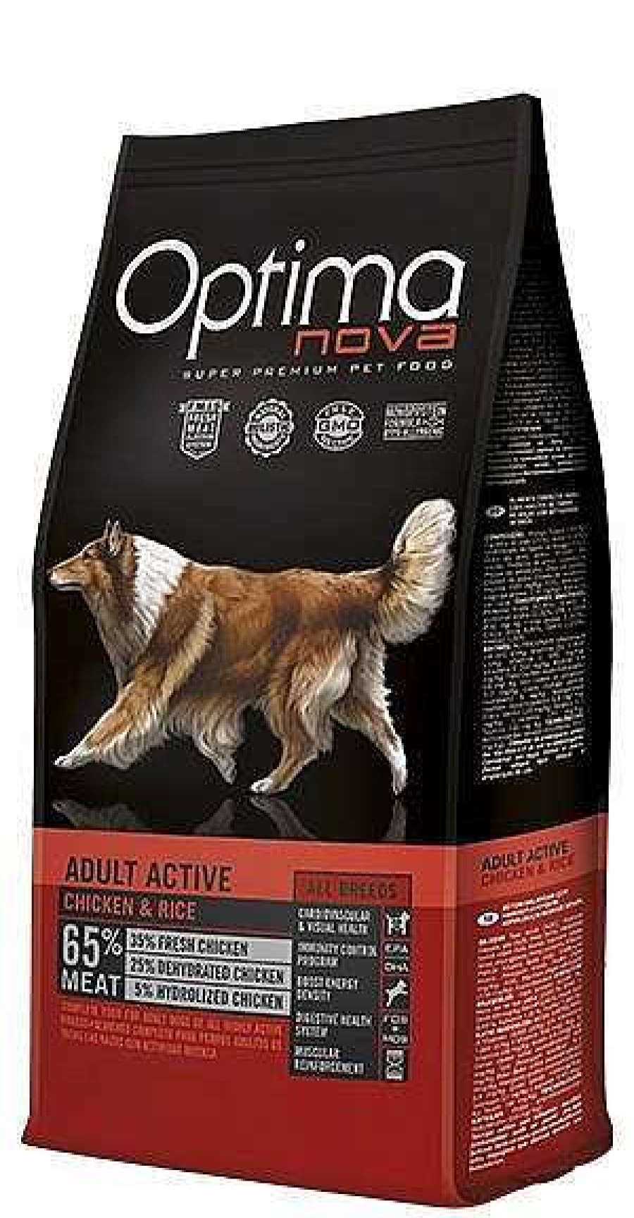 Perros Optima nova | Optima Nova Adult Active Chicken & Rice