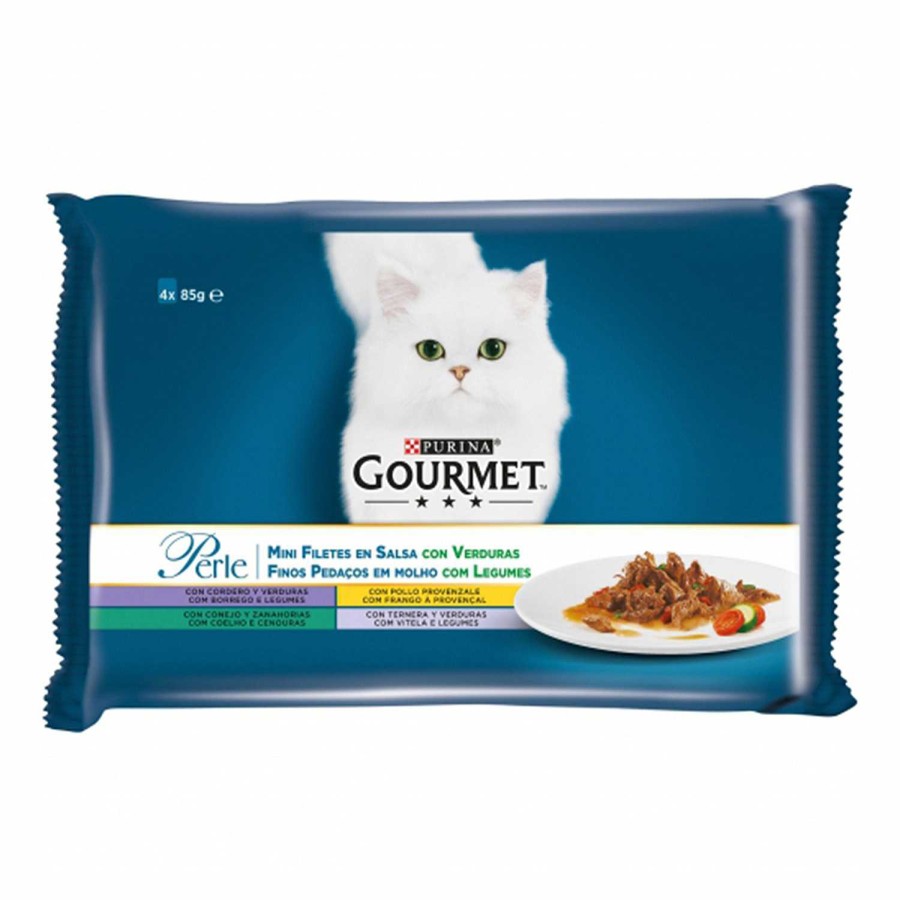 Gatos Gourmet | Purina Gourmet Perle Finas L Minas Con Legumbres Con Cordero, Con Pollo, Con Conejo Y Con Ternera.