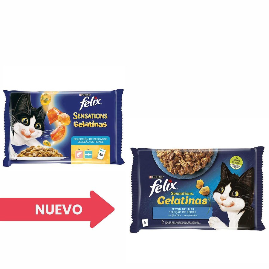 Gatos Felix | Purina Felix Sensation Gelatinas Selecci N Pescado