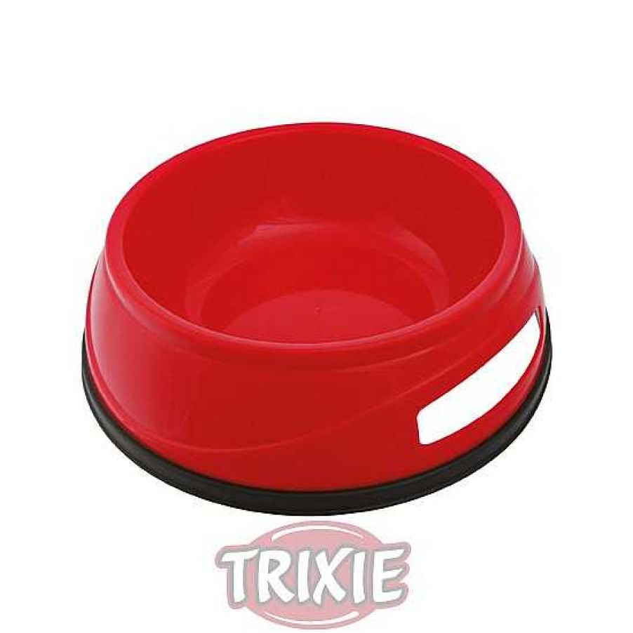 Perros Trixie | Comedero Pesado,Anillo Caucho,Pl Stico,0.75L, 16Cm