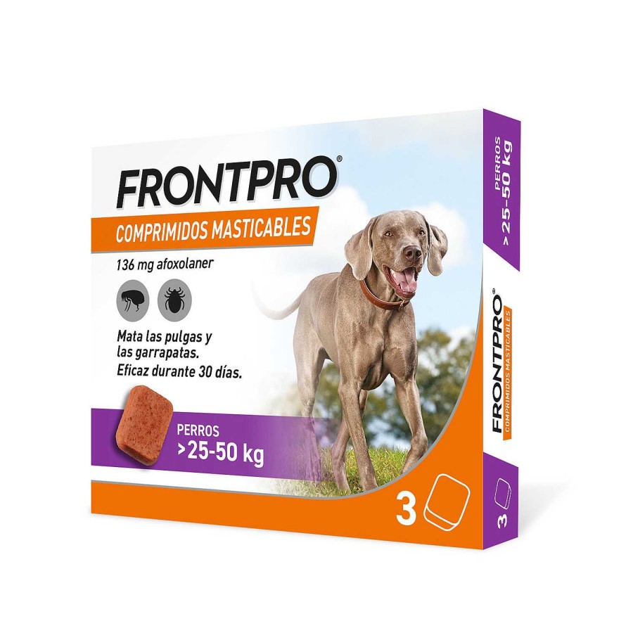 Perros Frontpro | Frontpro 3 Comprimidos Masticables Antiparasitarios Para Perros