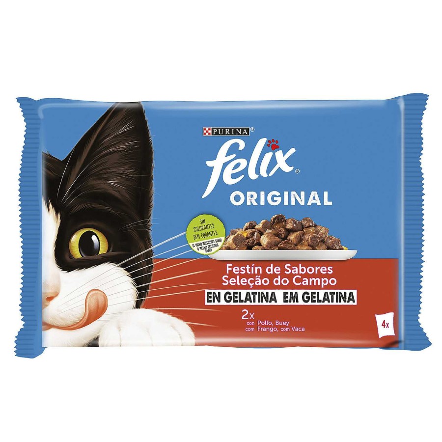 Gatos Felix | Purina Felix Original Fest N De Sabores En Gelatina