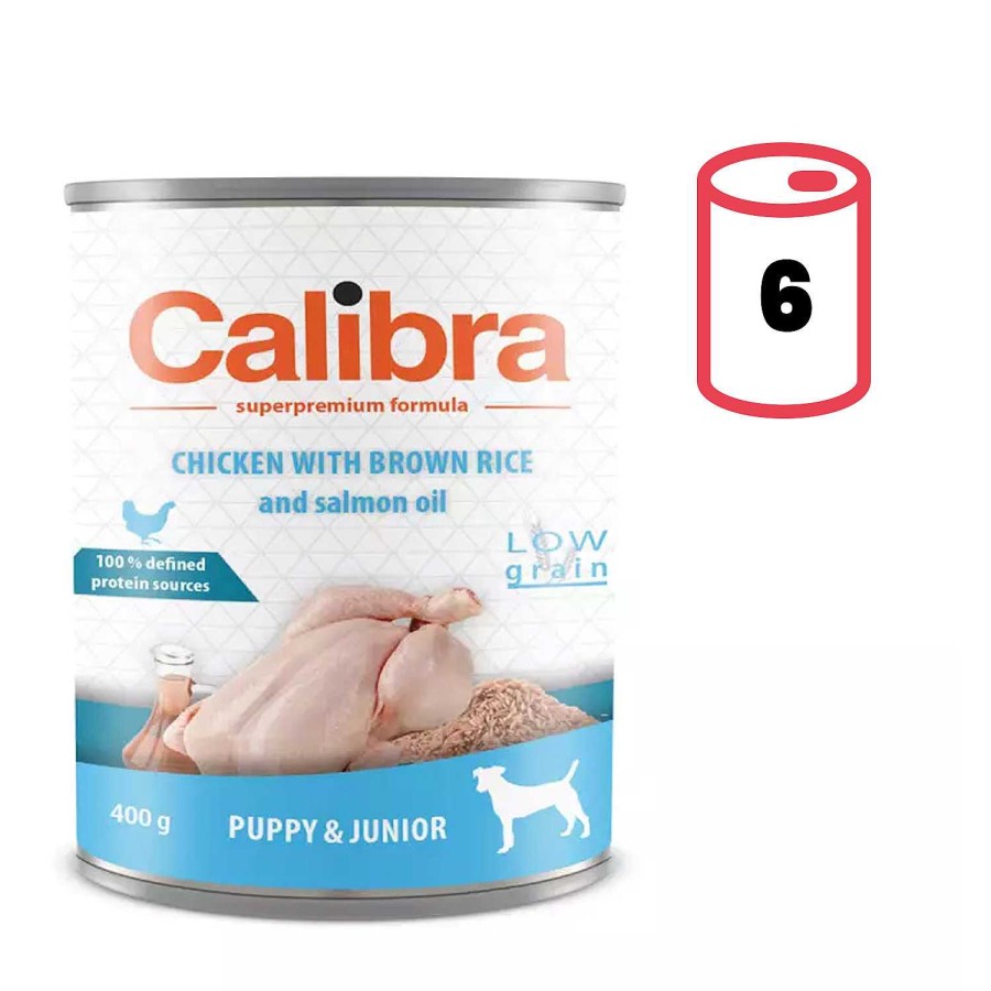 Perros Calibra | Calibra Puppy & Junior Chicken With Brown Rice And Salmon Oil Latas