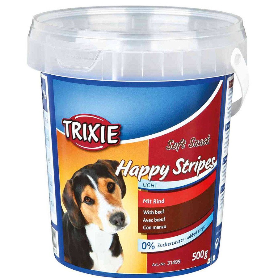 Perros Trixie | Bote Soft Snack Happy Stripes, 500 G, Ternera