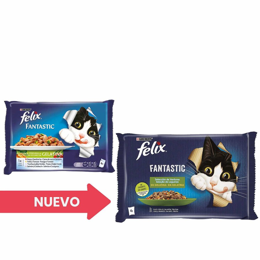 Gatos Felix | Purina Felix Selecci N De Verduras En Gelatina