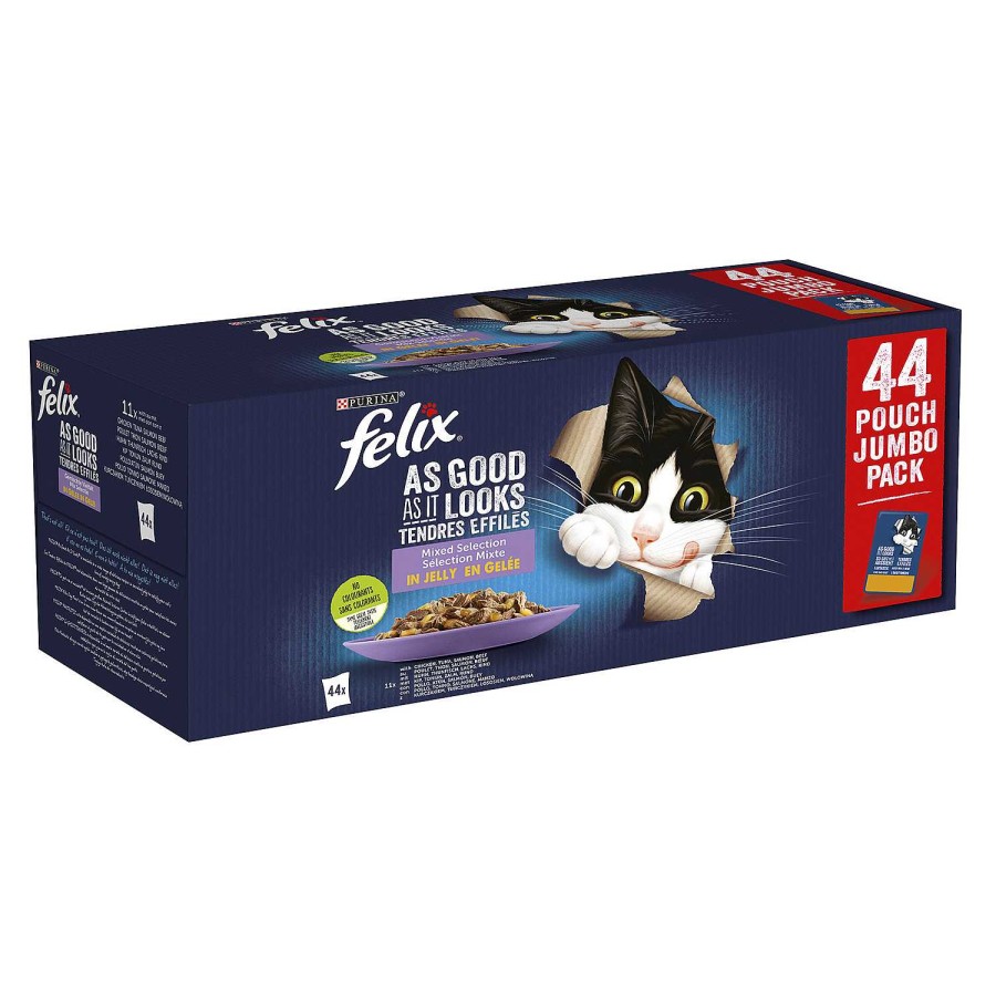 Gatos Felix | Felix Fantastic Selecci N De Sabores Pack Surtido 44 X 85 Gr