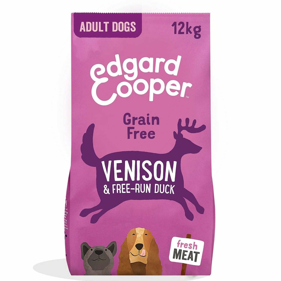 Perros Edgard & Cooper | Edgard & Cooper, Pienso Sin Cereales Con Venado Y Pato Frescos Para Perros Adultos