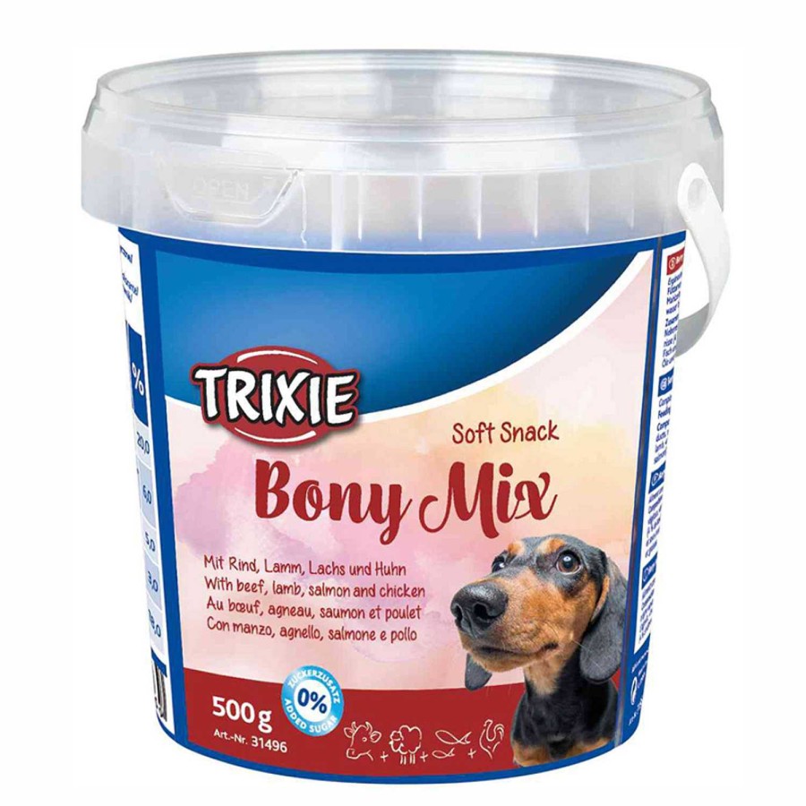 Perros Trixie | Trixie Soft Snack Bony Mix Con Pollo, Salm N, Cordero Y Ternera