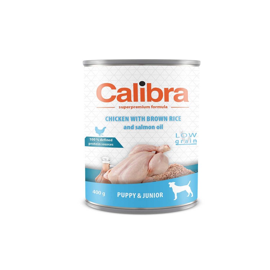 Perros Calibra | Calibra Puppy & Junior Chicken With Brown Rice And Salmon Oil Latas