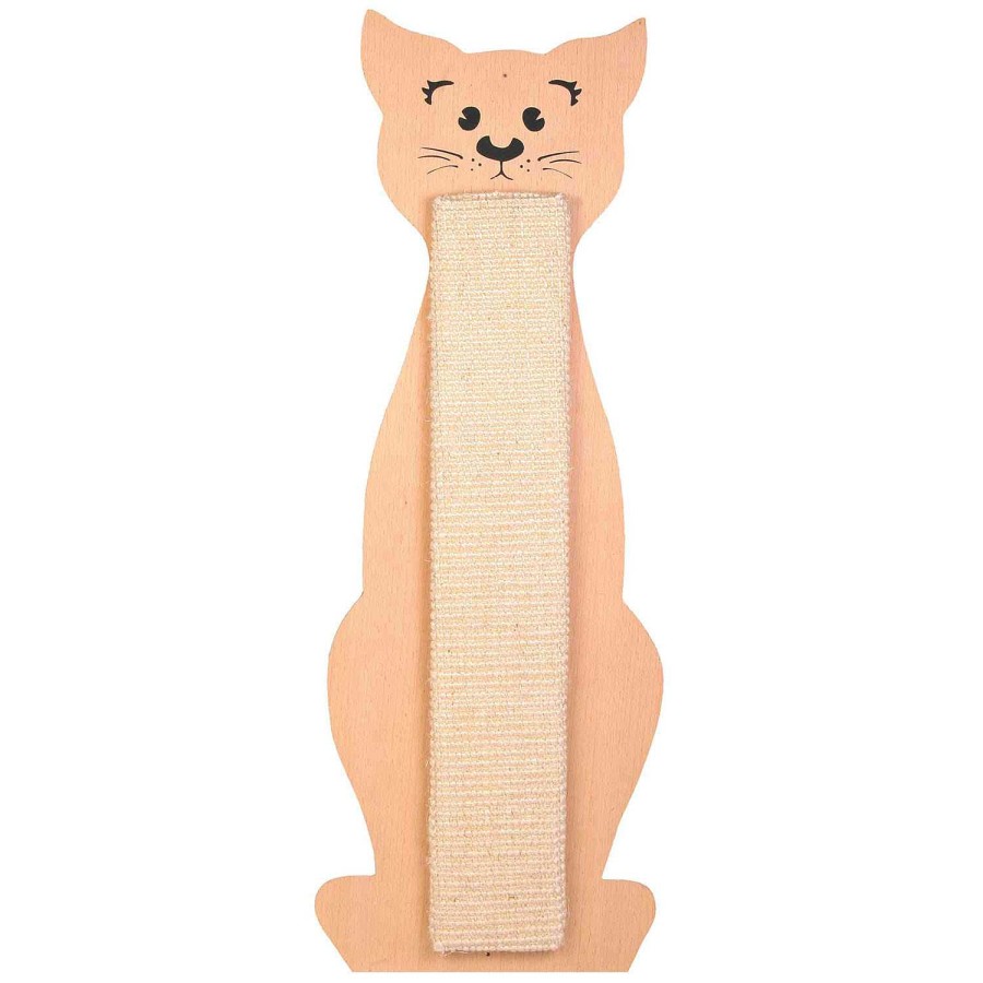 Gatos Trixie | Tabla Rascadora, Forma Gato, 21X58 Cm, Beige