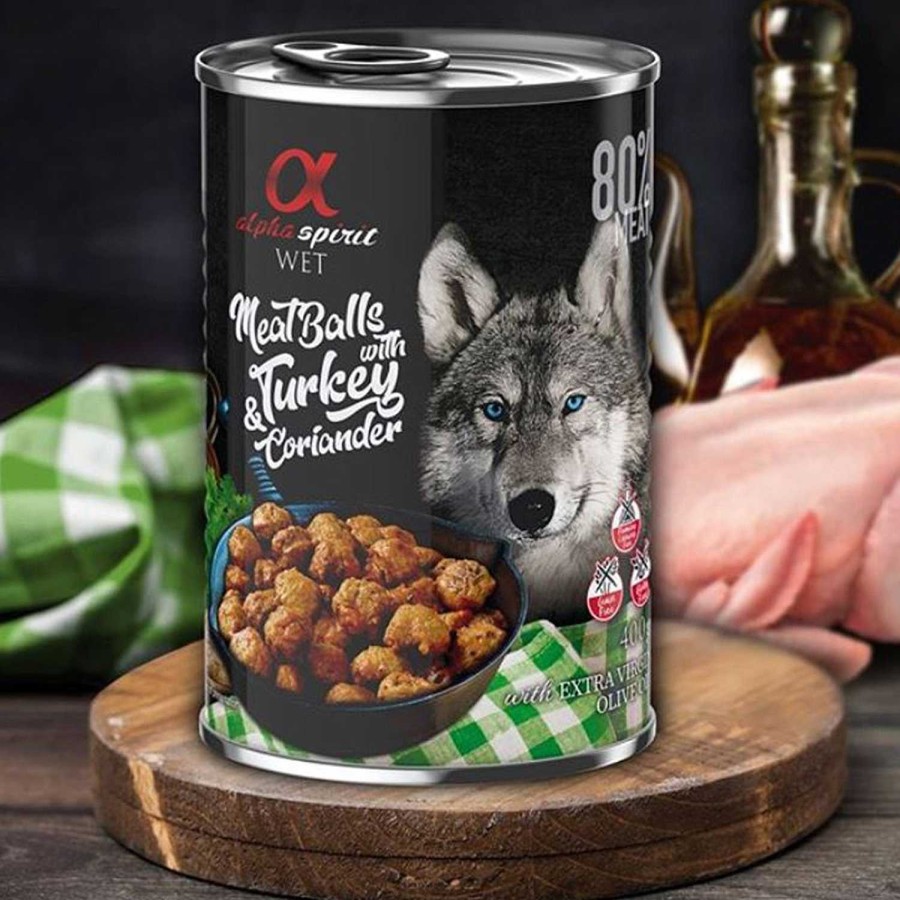 Perros Alpha Spirit | Alpha Spirit Alb Ndigas De Pavo Y Cilantro - Lata