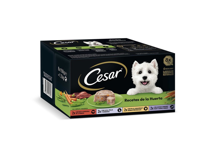 Perros Cesar | Cesar Comida H Meda Para Perros Recetas De La Huerta En Pat Y Gelatina Multipack