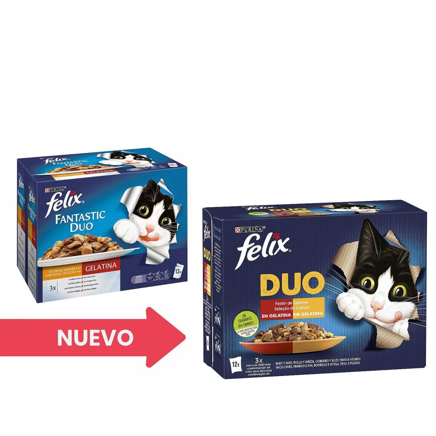 Gatos Felix | Purina Felix Fantastic Duo Delicious Con Carne