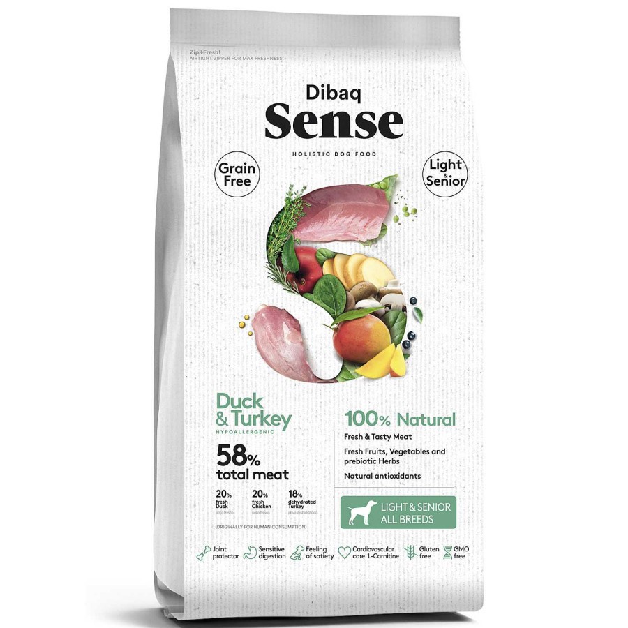 Perros Dibaq | Dibaq Sense Dog Grain Free Pato&Pavo Light&Senior