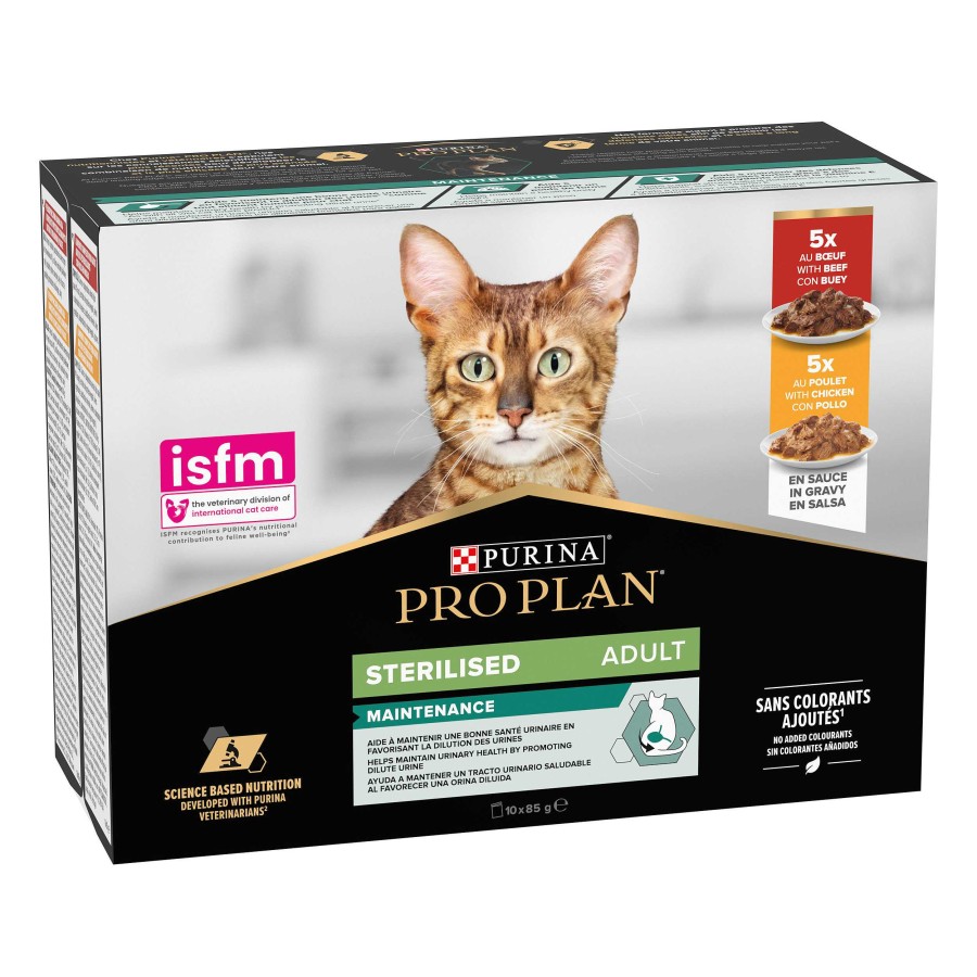 Gatos Purina Pro Plan | Purina Pro Plan Gato Adulto Sterilised Maintenance Con Pollo Y Buey En Salsa