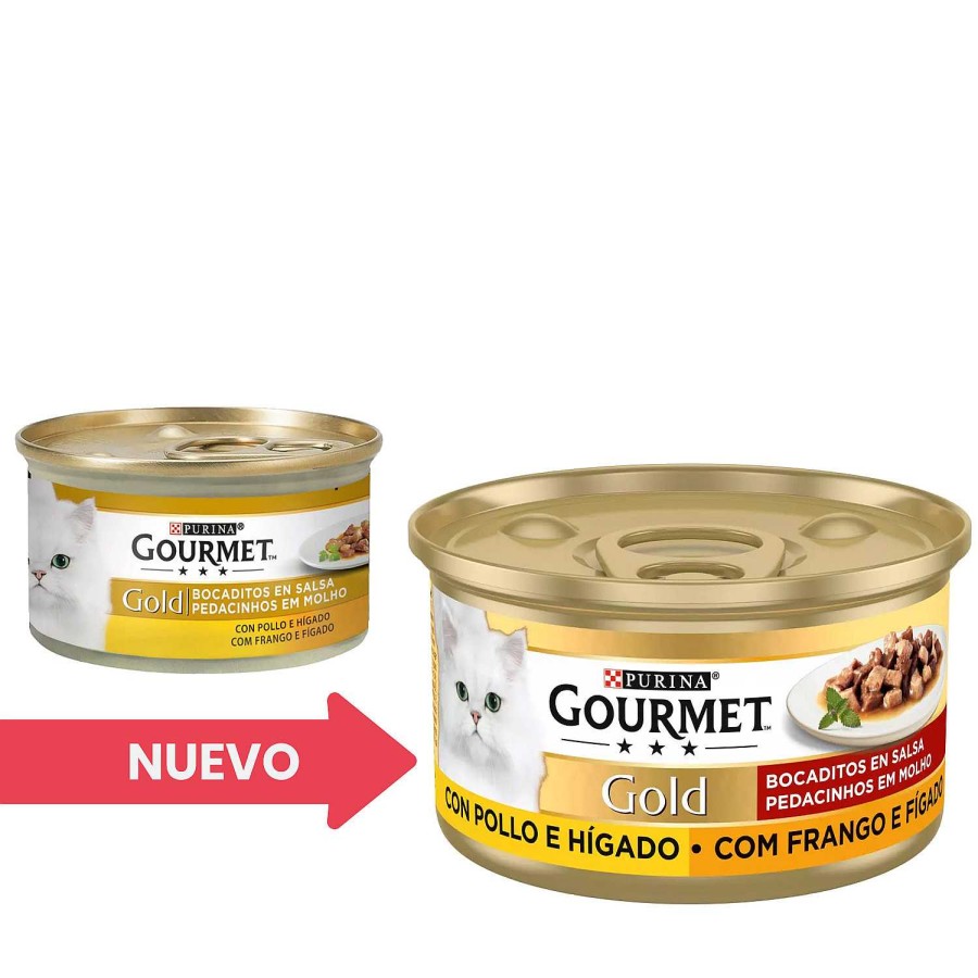 Gatos Gourmet | Purina Gourmet Gold Bocaditos En Salsa Con Pollo/H Gado