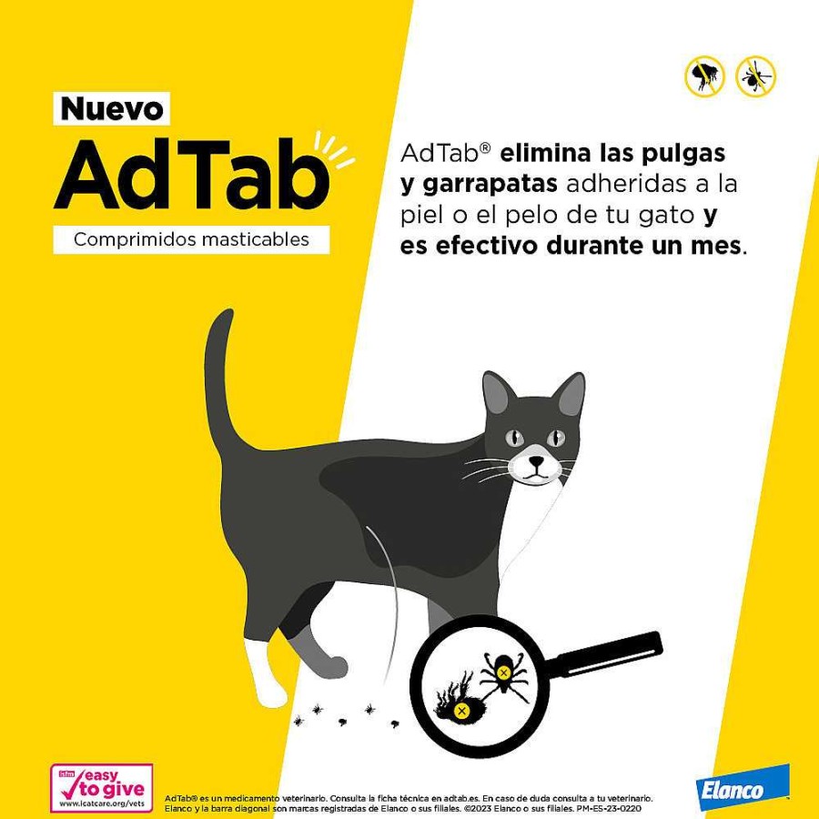 Perros Elanco | Adtab Comprimidos Masticables Antiparasitarios Para Gatos