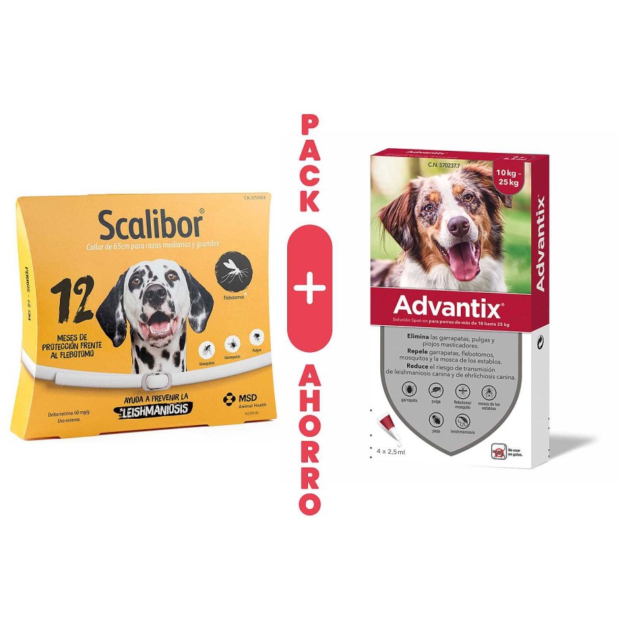 Perros Scalibor | Pack Scalibor L + Advantix 10 Kg - 25 Kg