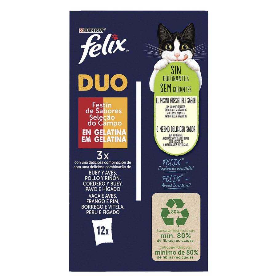 Gatos Felix | Purina Felix Fantastic Duo Delicious Con Carne