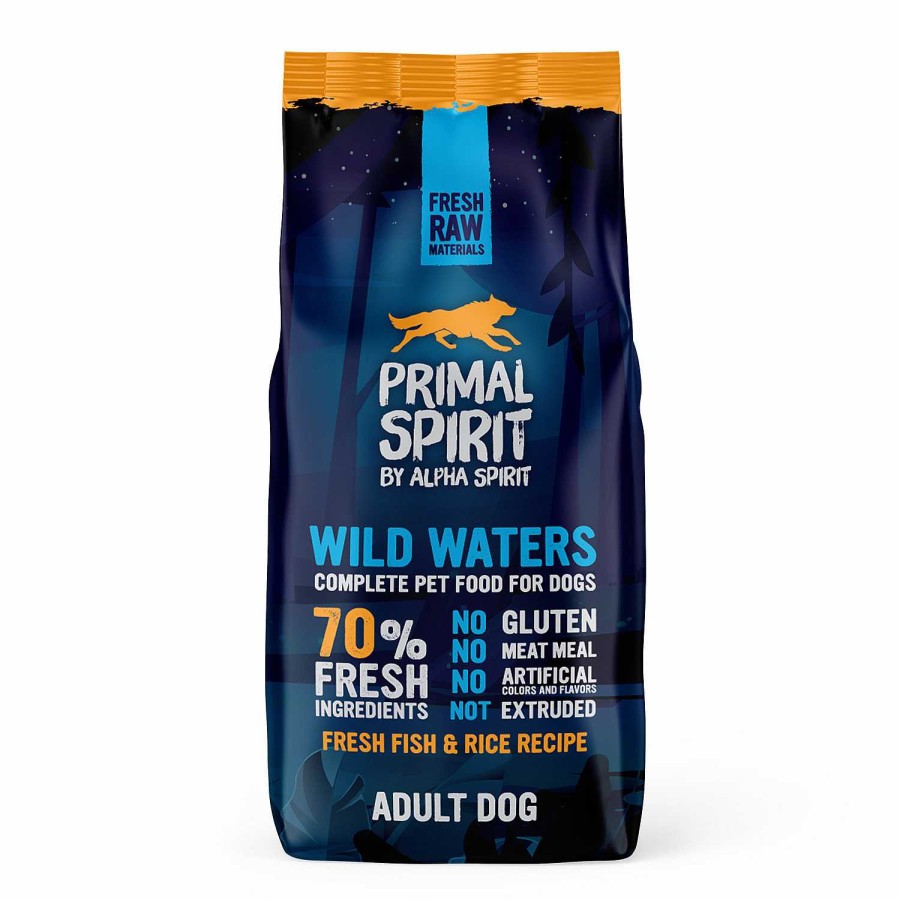 Perros Primal Spirit | Primal Spirit Wild Waters Alimento Completo De Pescado Fresco Y Arroz