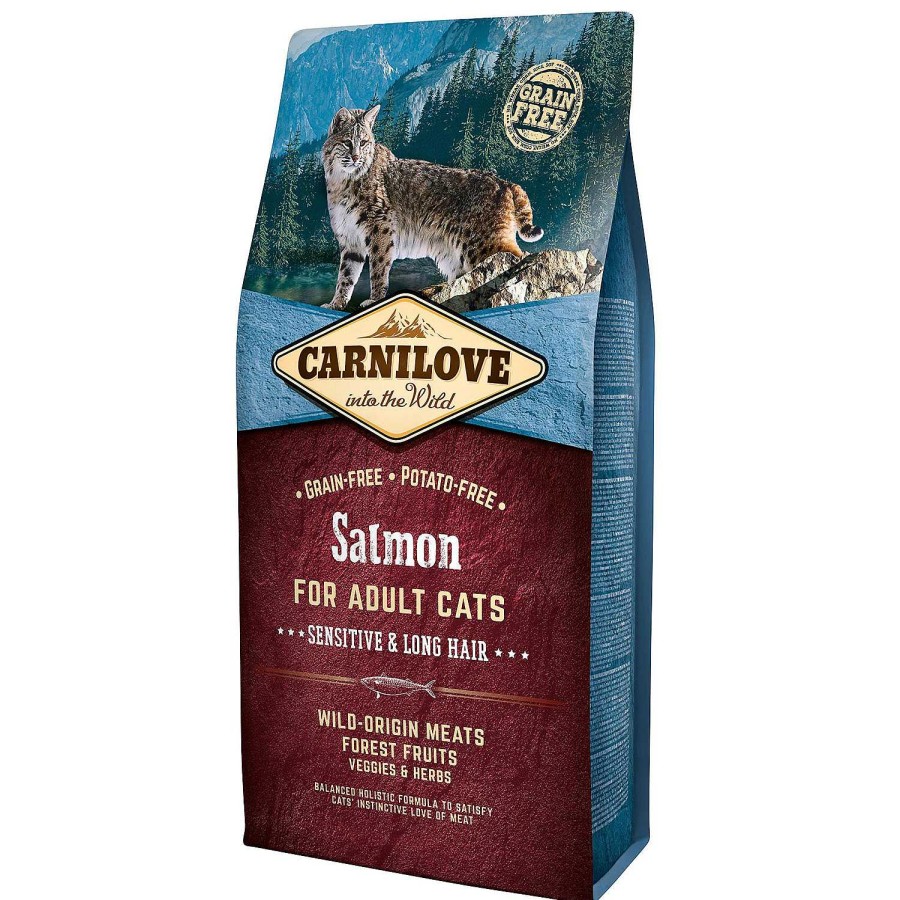 Gatos Carnilove | Carnilove Feline Adult Salmon Sensitive & Long Hair