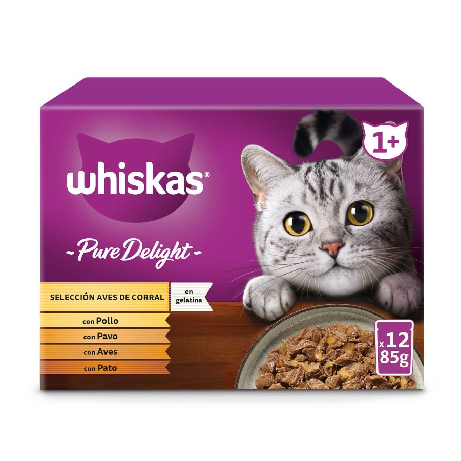 Gatos Whiskas | Whiskas Comida H Meda En Gelatina Para Gatos Adultos Selecci N Aves