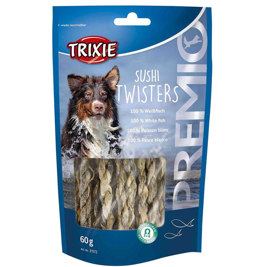 Perros Trixie | Premio Sushi Twisters, 60 G, Pescado Blanco