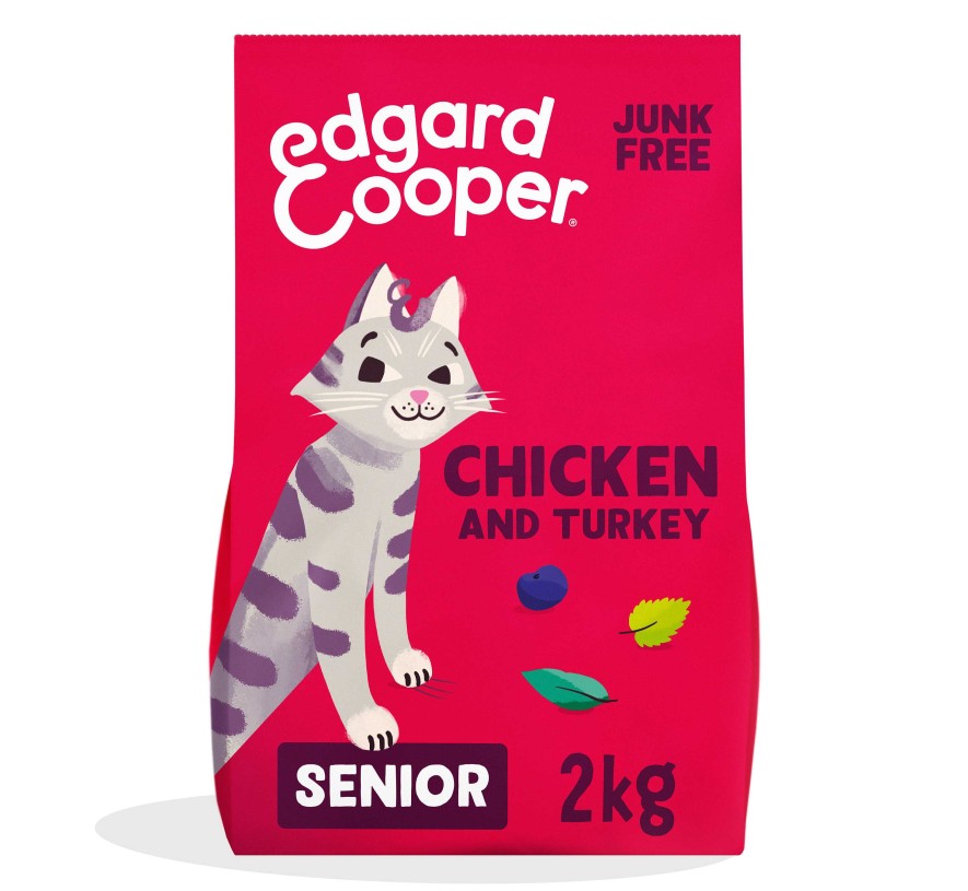 Gatos Edgard & Cooper | Edgard & Cooper, Pienso Sin Cereales Con Pollo Y Pavo Frescos Para Gatos Senior