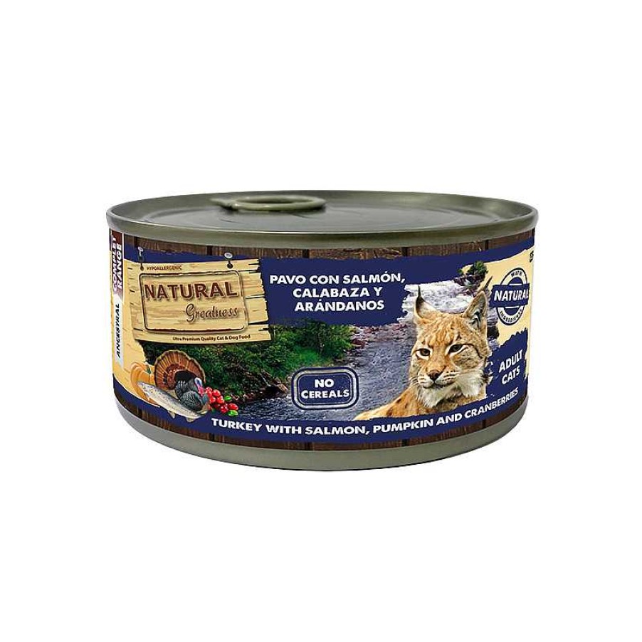 Gatos Natural Greatness | Natural Greatness Pack 12 Latas Pavo Y Salm N Con Calabaza Y Ar Ndanos Cat (Lata)